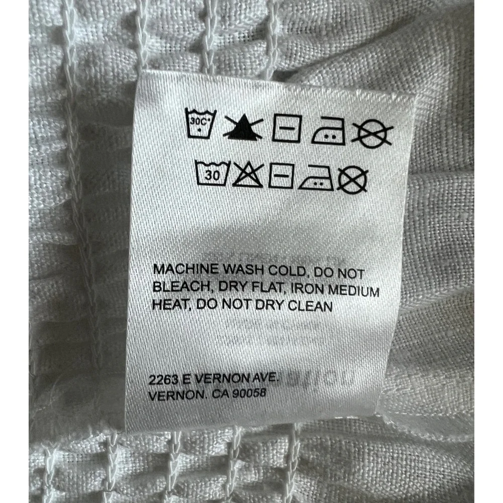+Reformation Oak Grove white linen top size  M square neck